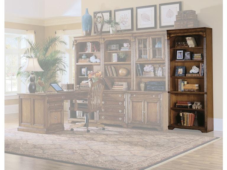 norrwood Hooker Furniture Home Office Brookhaven Tall Bookcase 281-10-422 at Norwood Furniture