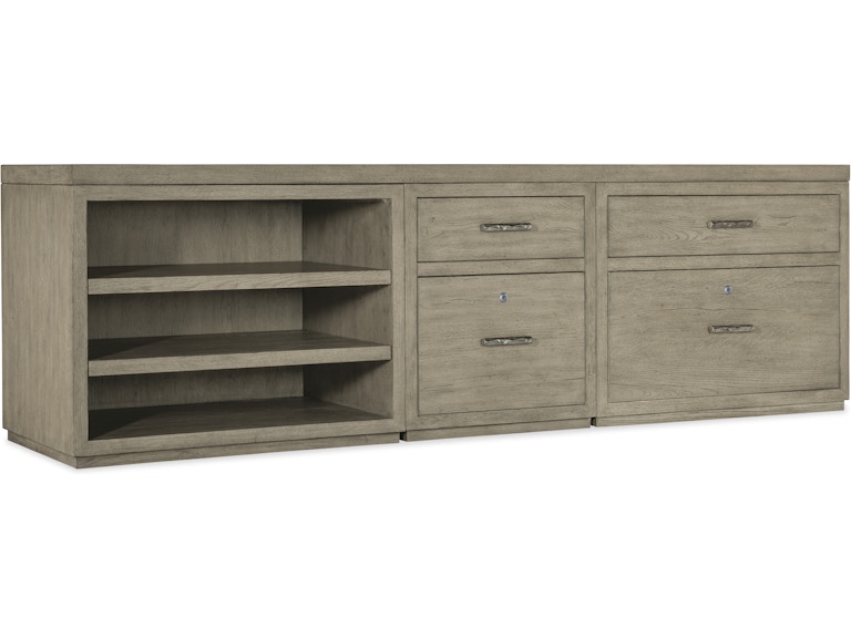 norrwood Hooker Furniture Home Office Linville Falls Credenza - 96in Top-Small File-Lateral File and Open 6150-10929-85 at Norwood Furniture