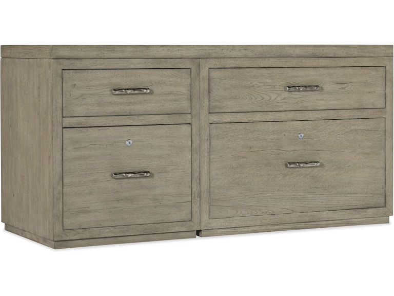 norrwood Hooker Furniture Home Office Linville Falls Credenza - 60in Top-Small File and Lateral File 6150-10950-85 at Norwood Furniture