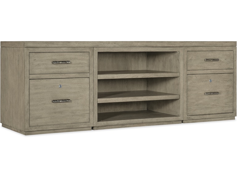 norrwood Hooker Furniture Home Office Linville Falls Credenza - 84in Top-2 Small Files and Open 6150-10918-85 at Norwood Furniture