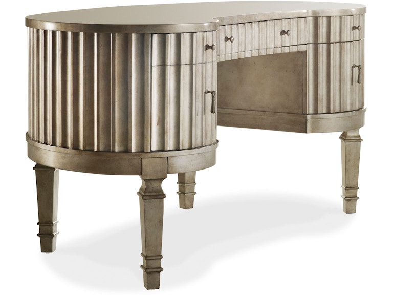 norrwood Hooker Furniture Home Office Melange Fluted Kidney Desk 638-10006 at Norwood Furniture