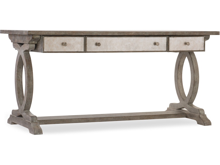 norrwood Hooker Furniture Home Office Rustic Glam Trestle Desk 1641-10459-LTWD at Norwood Furniture