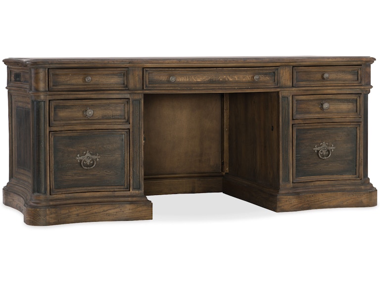 norrwood Hooker Furniture Home Office St. Hedwig Executive Desk 5960-10563-MULTI at Norwood Furniture