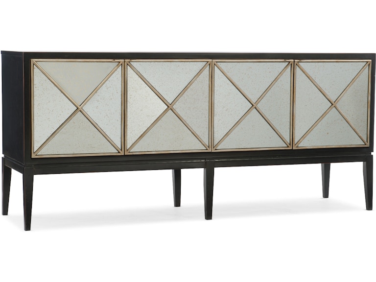 norrwood Hooker Furniture Living Room Melange Jova Four-Door Credenza 638-85306-CHP at Norwood Furniture