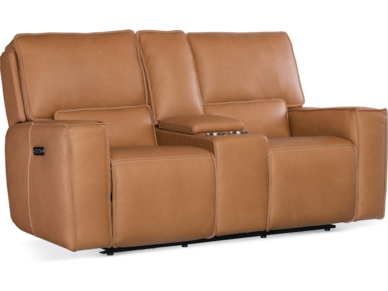 norrwood Hooker Furniture Living Room Miles Zero Gravity PWR Console Loveseat w/PWR Headrest SS727-PHZC2-084 at Norwood Furniture