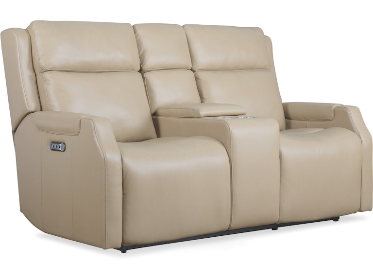 norrwood Hooker Furniture Living Room Nelson Zero Gravity Power Console Loveseat with Power Headrests and Lumbar SS836-PHZLC2-070 at Norwood Furniture