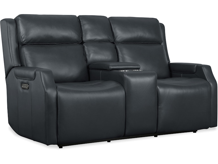 norrwood Hooker Furniture Living Room Nelson Zero Gravity Power Console Loveseat with Power Headrests and Lumbar SS836-PHZLC2-049 at Norwood Furniture