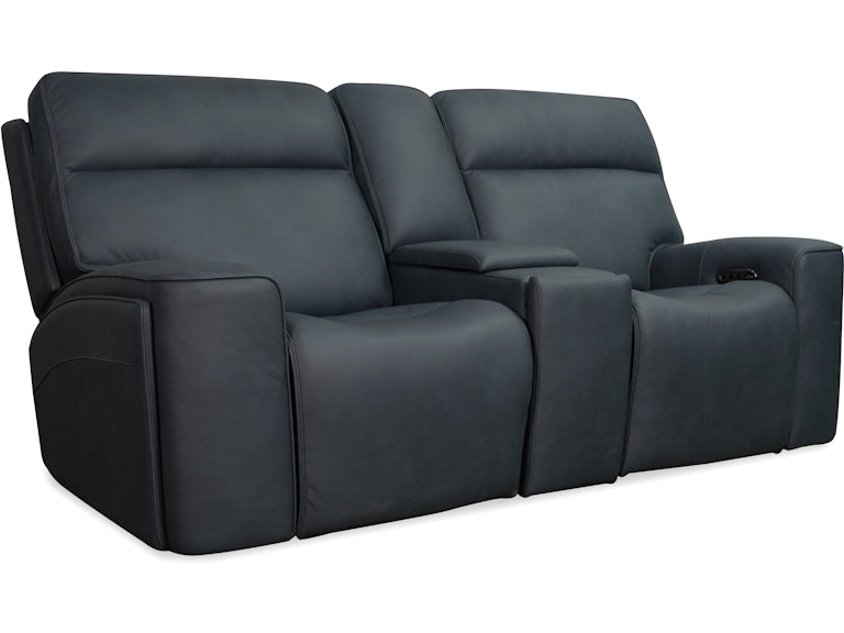 norrwood Hooker Furniture Living Room Riverton Power Gliding Console Loveseat with Power Headrest and Lumbar SS708-PHLG2C-048 at Norwood Furniture