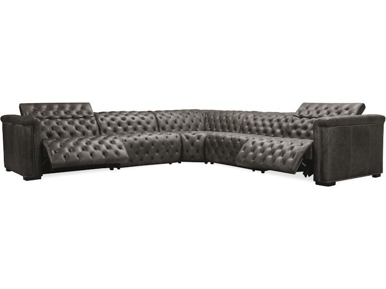 norrwood Hooker Furniture Living Room Savion Grandier 5 pc Sectional w/2 PWR Recline PWR Headrest SS434-G5PS-096 at Norwood Furniture