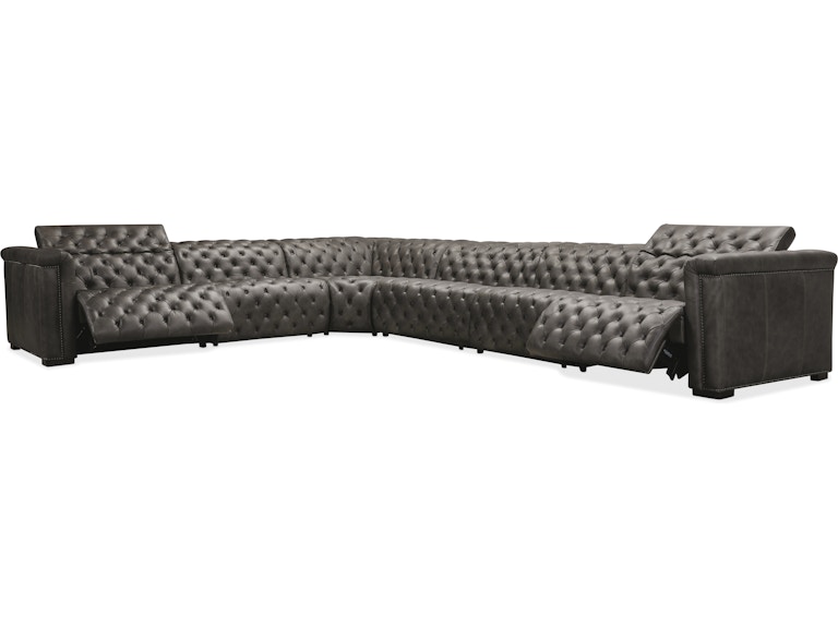 norrwood Hooker Furniture Living Room Savion Grandier 6 pc Sectional w/3 PWR Recline PWR Headrest SS434-G6PS-096 at Norwood Furniture