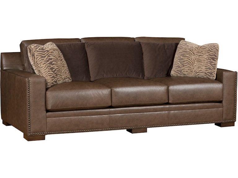 norrwood King Hickory Living Room California Leather Sofa 5800-L at Norwood Furniture