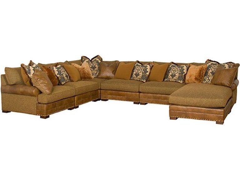 norrwood King Hickory Living Room Casbah Fabric/Leather Sectional 1100-Sect-LF at Norwood Furniture
