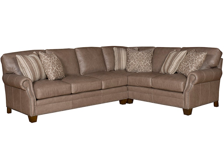 norrwood King Hickory Living Room Jordan Leather Sectional 5500-Sect-L at Norwood Furniture