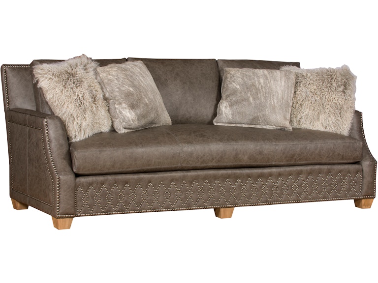 norrwood King Hickory Living Room Santiago Leather Bench Cushion Sofa 2350-L at Norwood Furniture