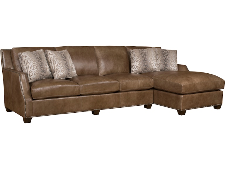 norrwood King Hickory Living Room Santiago Leather Sectional 2300-Sect-L at Norwood Furniture