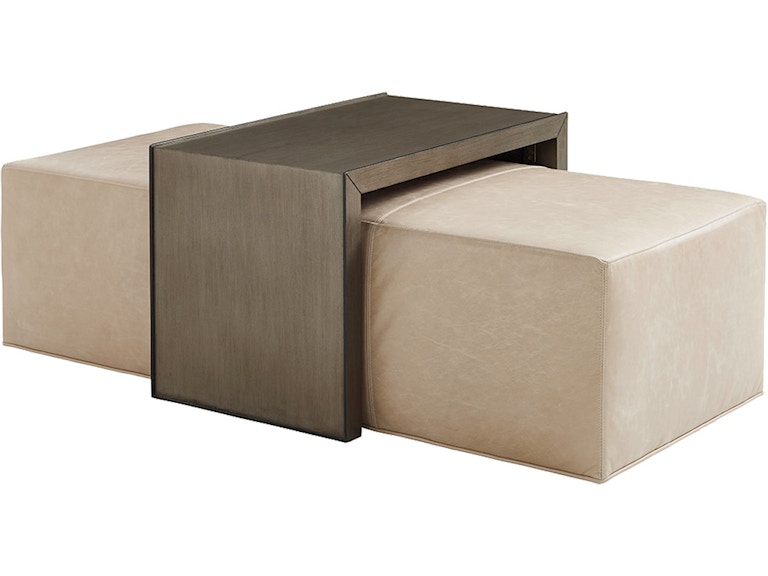 norrwood Lexington Living Room Leather Cocktail Ottoman Slide LL1264-25T at Norwood Furniture
