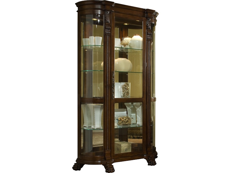 norrwood Pulaski Furniture Living Room Curved End Curio 102003 at Norwood Furniture
