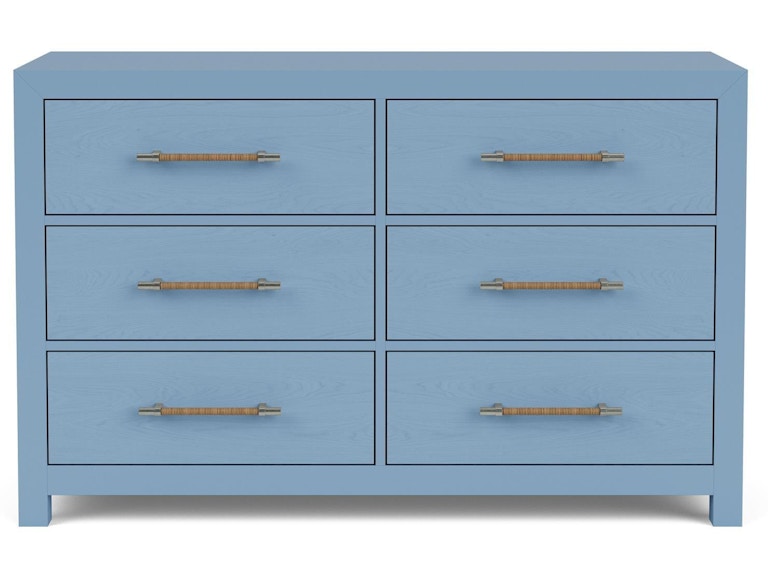 norrwood Riverside Bedroom 56" 6-Drawer Dresser-Blue 30767 at Norwood Furniture