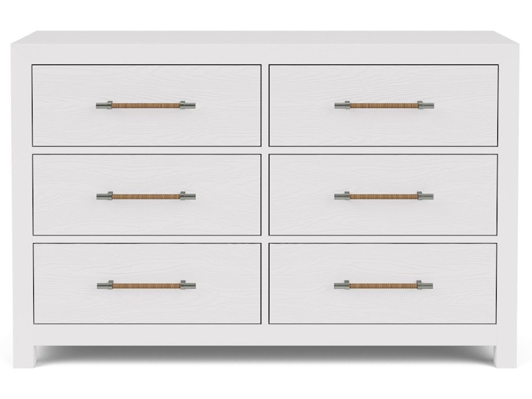 norrwood Riverside Bedroom 56" 6-Drawer Dresser-Wht 30766 at Norwood Furniture