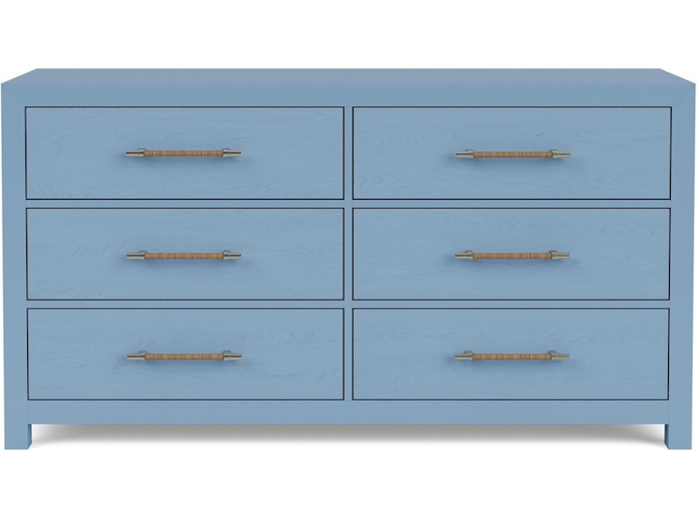 norrwood Riverside Bedroom 66" 6-Drawer Dresser-Blue 30735 at Norwood Furniture