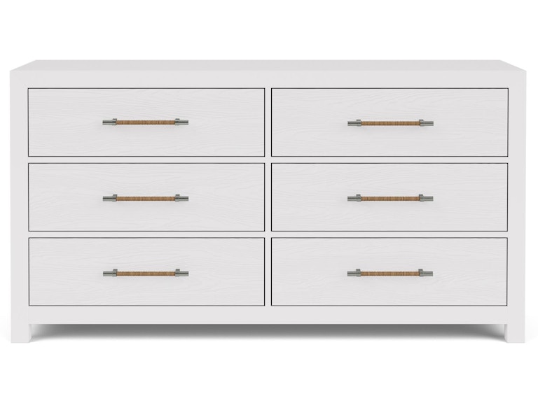 norrwood Riverside Bedroom 66" 6-Drawer Dresser-Wht 30760 at Norwood Furniture