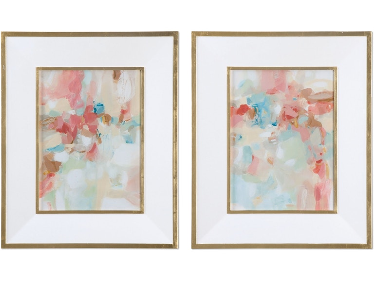 norrwood Uttermost Art A Touch Of Blush And Rosewood Fences Art Set/2 41557 at Norwood Furniture