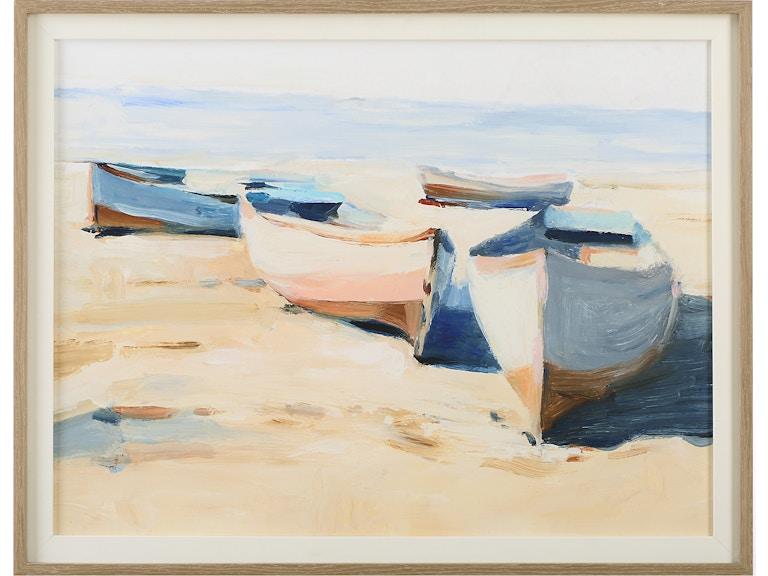 norrwood Uttermost Art Beached Boats Framed Print 32378 at Norwood Furniture