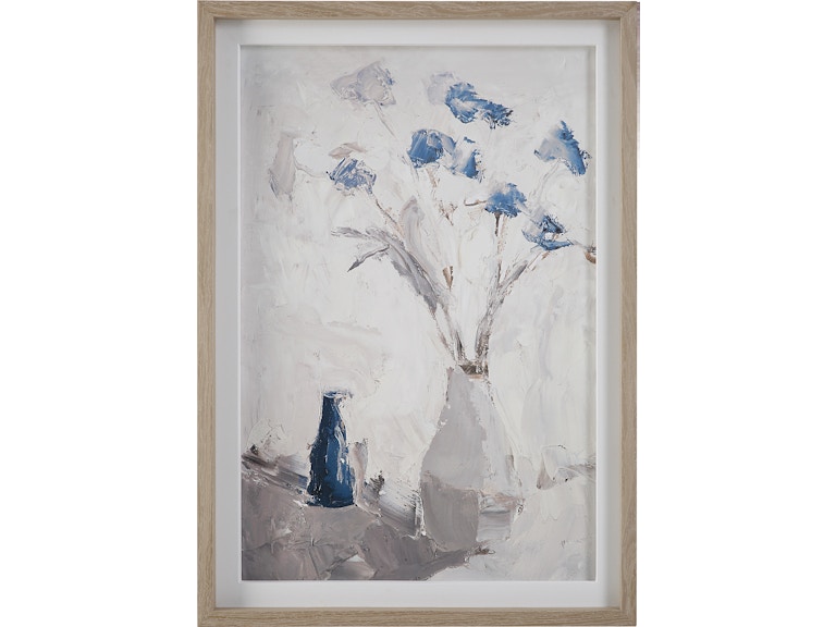 norrwood Uttermost Art Blue Flowers In Vase Framed Print 32287 at Norwood Furniture
