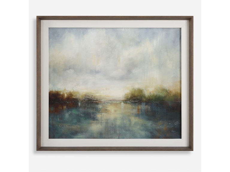 norrwood Uttermost Art Blue Reverie Framed Abstract Lake Print 32352 at Norwood Furniture