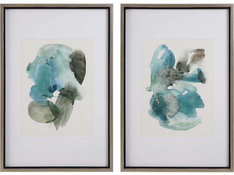 norrwood Uttermost Art Blueprints Watercolor Prints Set Of 2 32291 at Norwood Furniture