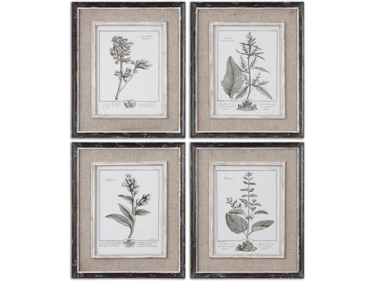 norrwood Uttermost Art Casual Grey Study Framed Art Set/4 32510 at Norwood Furniture