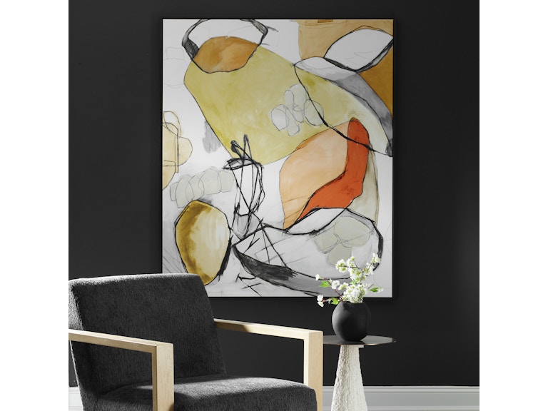 norrwood Uttermost Art Charcoal Improvision Framed Abstract Art 32389 at Norwood Furniture