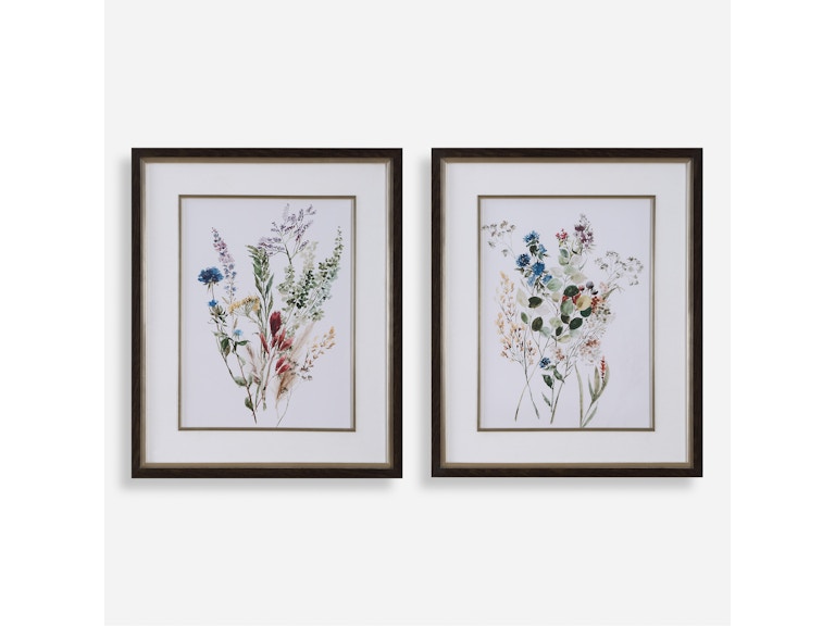 norrwood Uttermost Art Delicate Flowers Framed Prints Set/2 32341 at Norwood Furniture