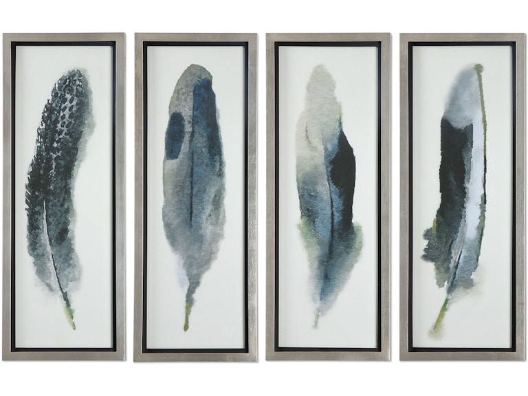 norrwood Uttermost Art Feathered Beauty Prints Set/4 41554 at Norwood Furniture