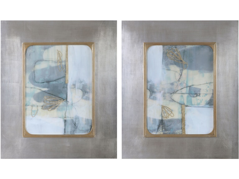 norrwood Uttermost Art Gilded Whimsy Abstract Prints Set/2 41613 at Norwood Furniture