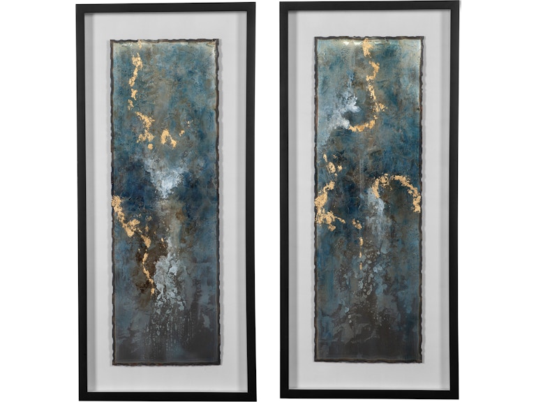 norrwood Uttermost Art Glimmering Agate Abstract Prints Set/2 41434 at Norwood Furniture