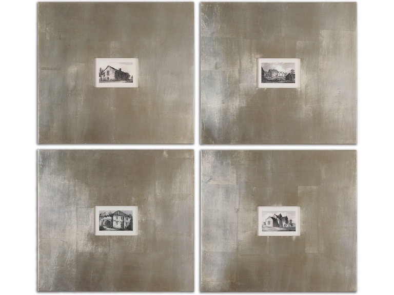 norrwood Uttermost Art Historical Buildings Framed Art Set/4 41295 at Norwood Furniture