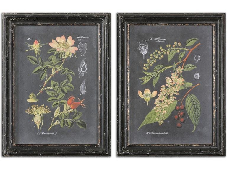 norrwood Uttermost Art Midnight Botanicals Wall Art Set/2 56053 at Norwood Furniture