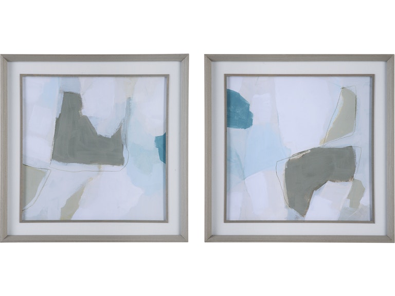 norrwood Uttermost Art Mist Shapes Framed Prints Set/2 32268 at Norwood Furniture