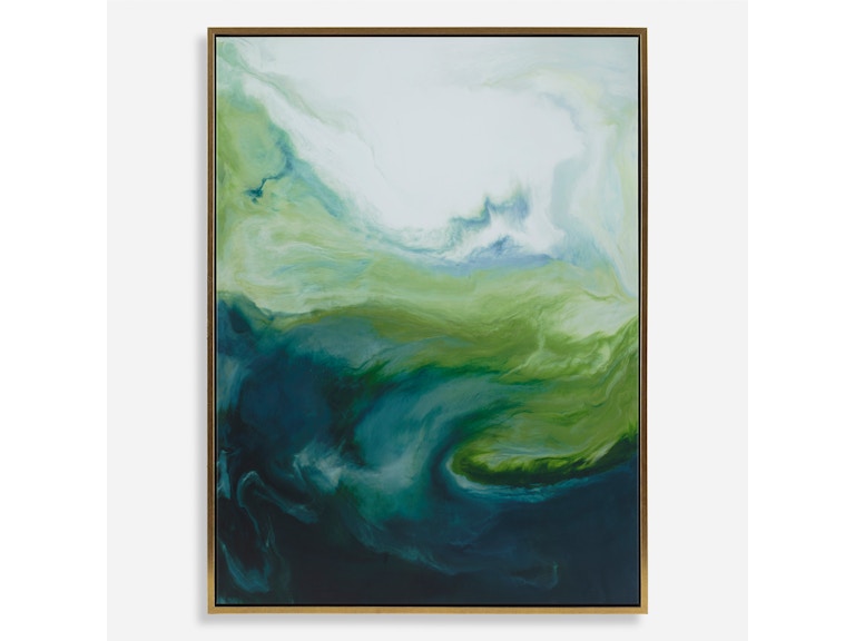 norrwood Uttermost Art Serene Green Framed Abstract Art 32367 at Norwood Furniture