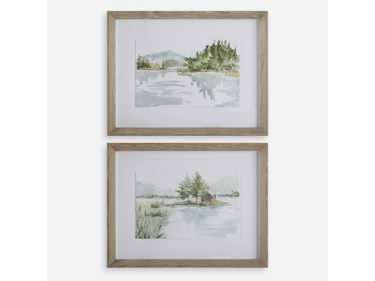 norrwood Uttermost Art Serene Lake Framed Prints Set/2 32288 at Norwood Furniture