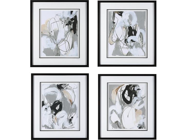 norrwood Uttermost Art Tangled Threads Abstract Framed Prints Set/4 41419 at Norwood Furniture