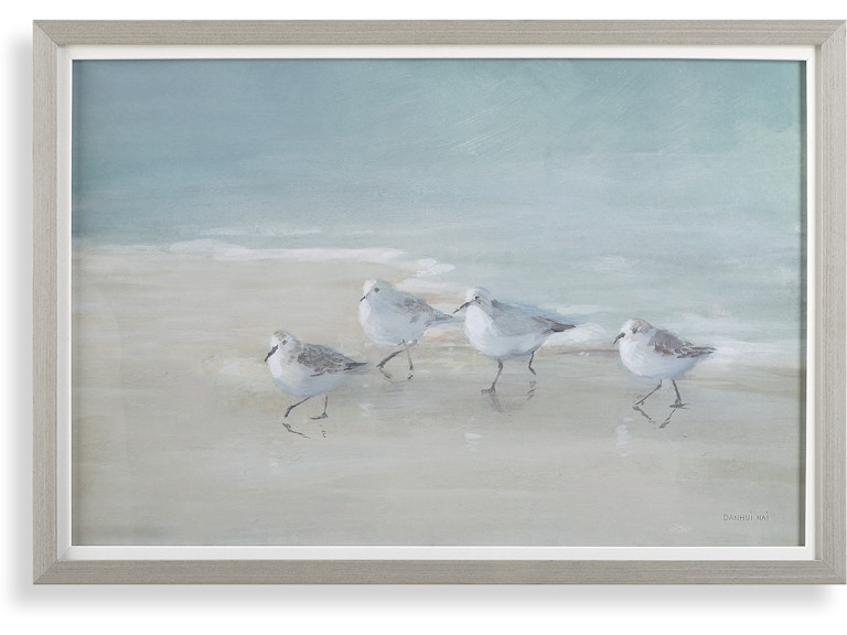 norrwood Uttermost Art Tranquil Shorebirds On The Sand Framed Print 32427 at Norwood Furniture