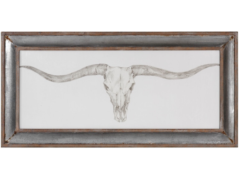 norrwood Uttermost Art Western Skull Mount Print 51106 at Norwood Furniture