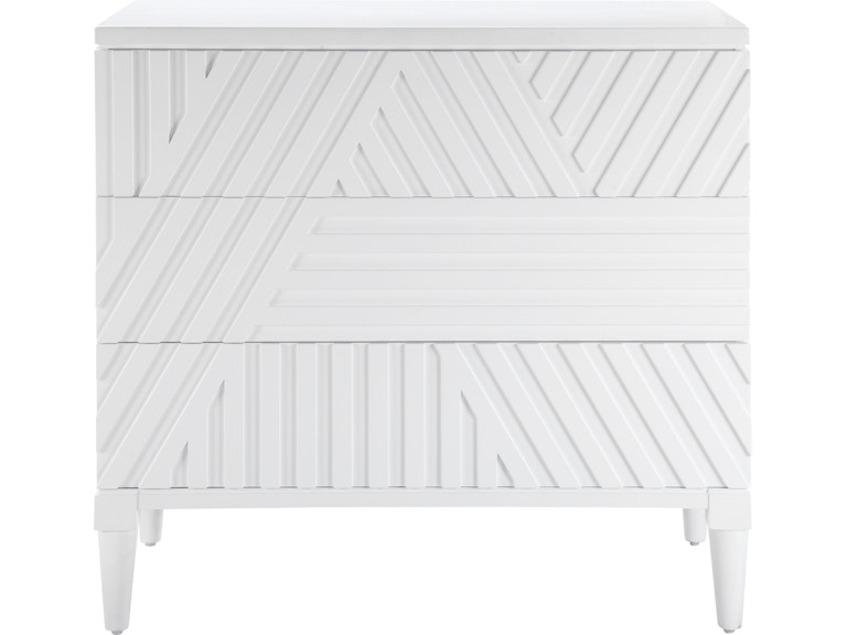norrwood Uttermost Bedroom Colby White Drawer Chest 25382 at Norwood Furniture