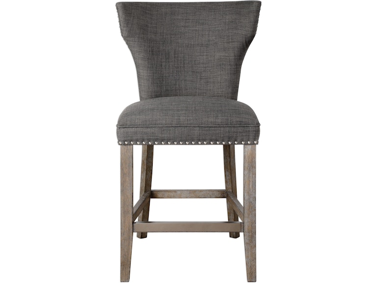 norrwood Uttermost Casual Dining Arnaud Charcoal Counter Stool 23433 at Norwood Furniture