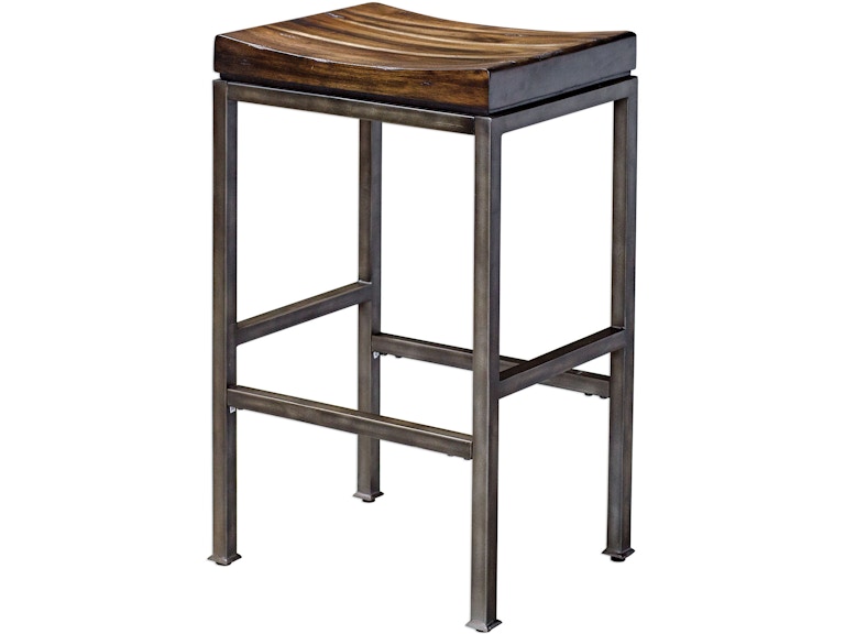 norrwood Uttermost Casual Dining Beck Industrial Bar Stool 25893 at Norwood Furniture