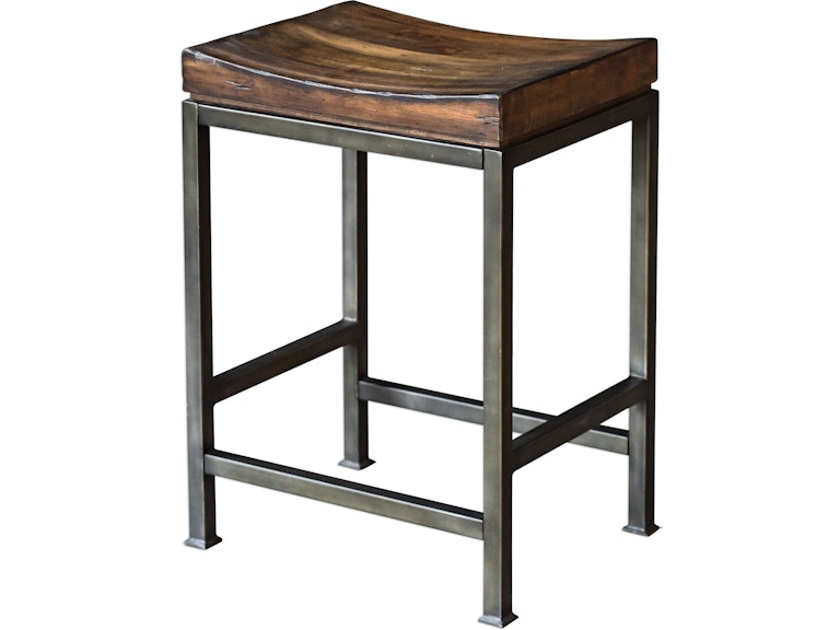 norrwood Uttermost Casual Dining Beck Wood Counter Stool 25441 at Norwood Furniture
