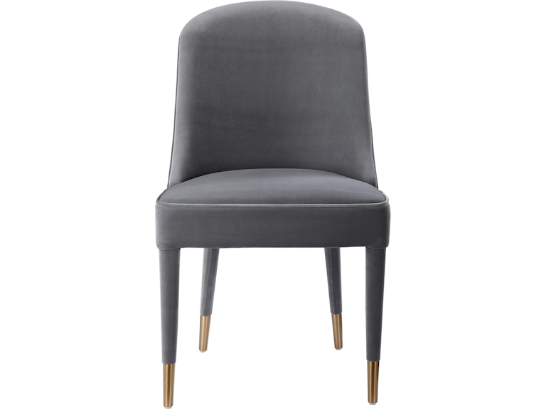 norrwood Uttermost Casual Dining Brie Armless Chair Gray Set Of 2 23555-2 at Norwood Furniture