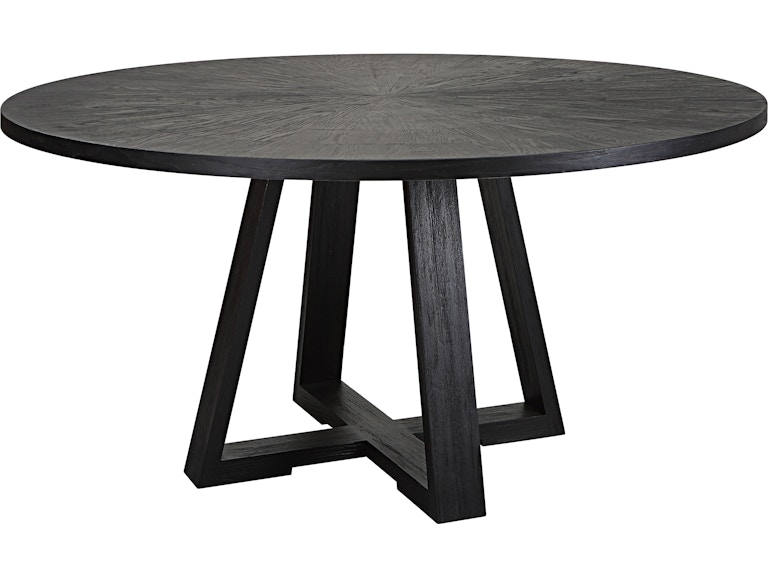 norrwood Uttermost Casual Dining Gidran Round Black Dining Table 25206 at Norwood Furniture